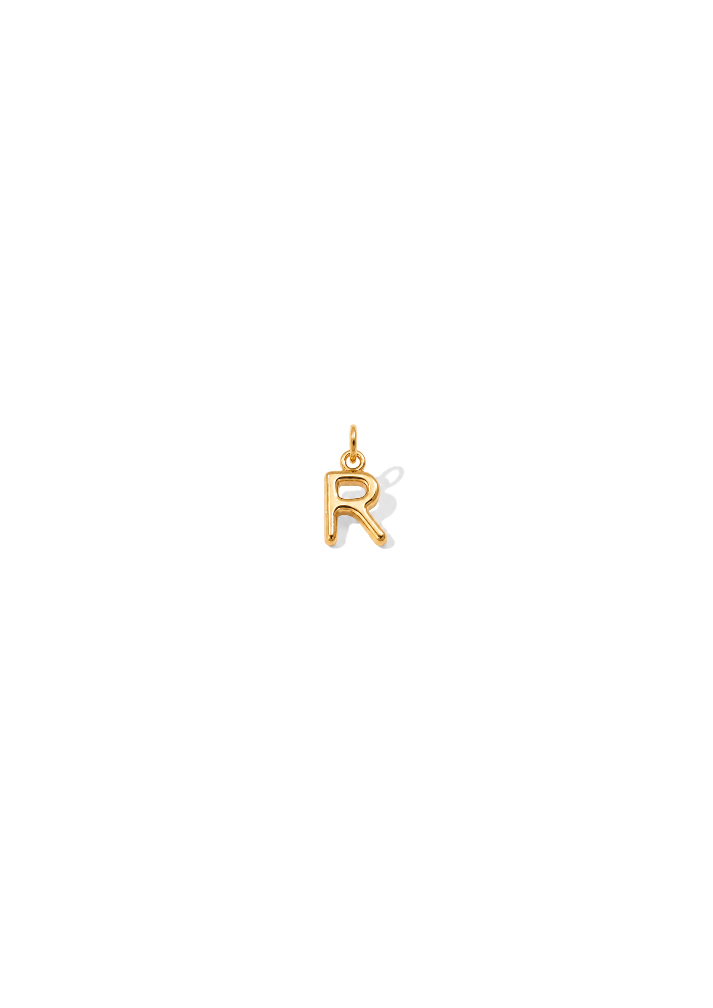 Micro Letter Charm I Gold
