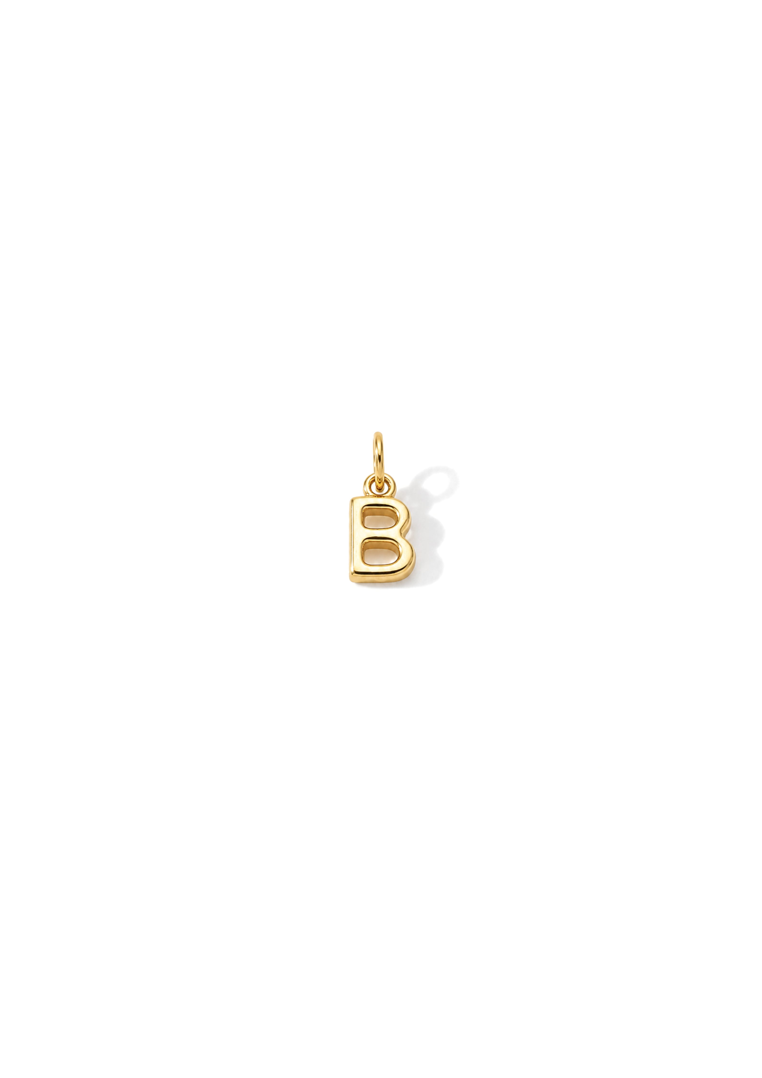 Micro Letter Charm I Gold