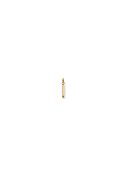 Micro Letter Charm I Gold