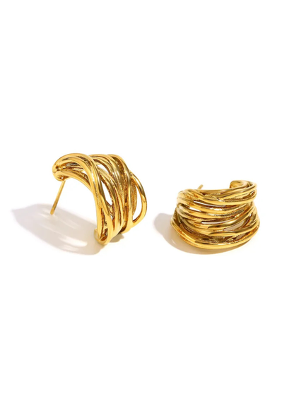 Breeze Ohrstecker I Gold