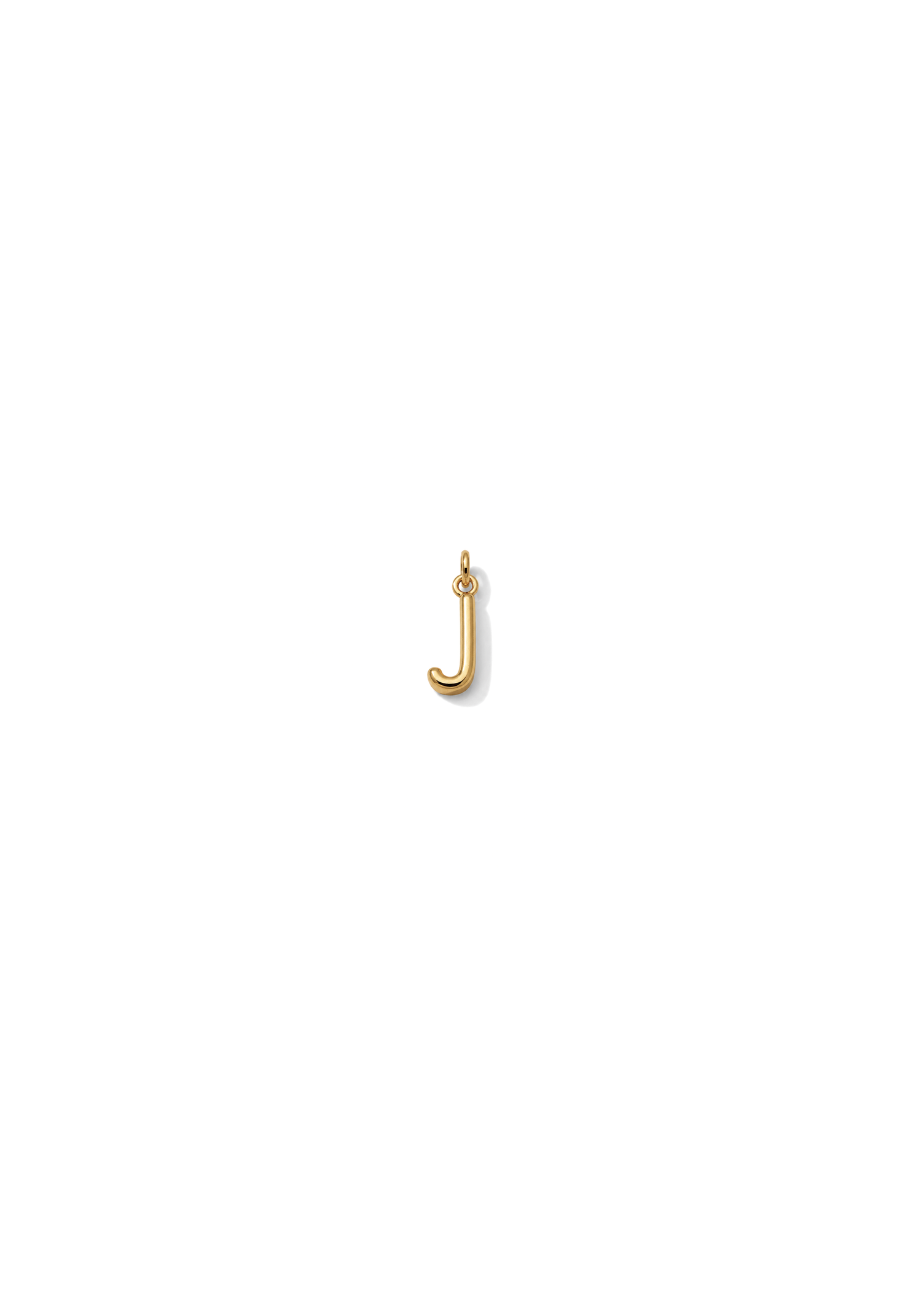 Micro Letter Charm I Gold