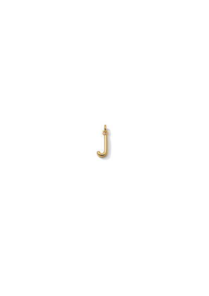 Micro Letter Charm I Gold