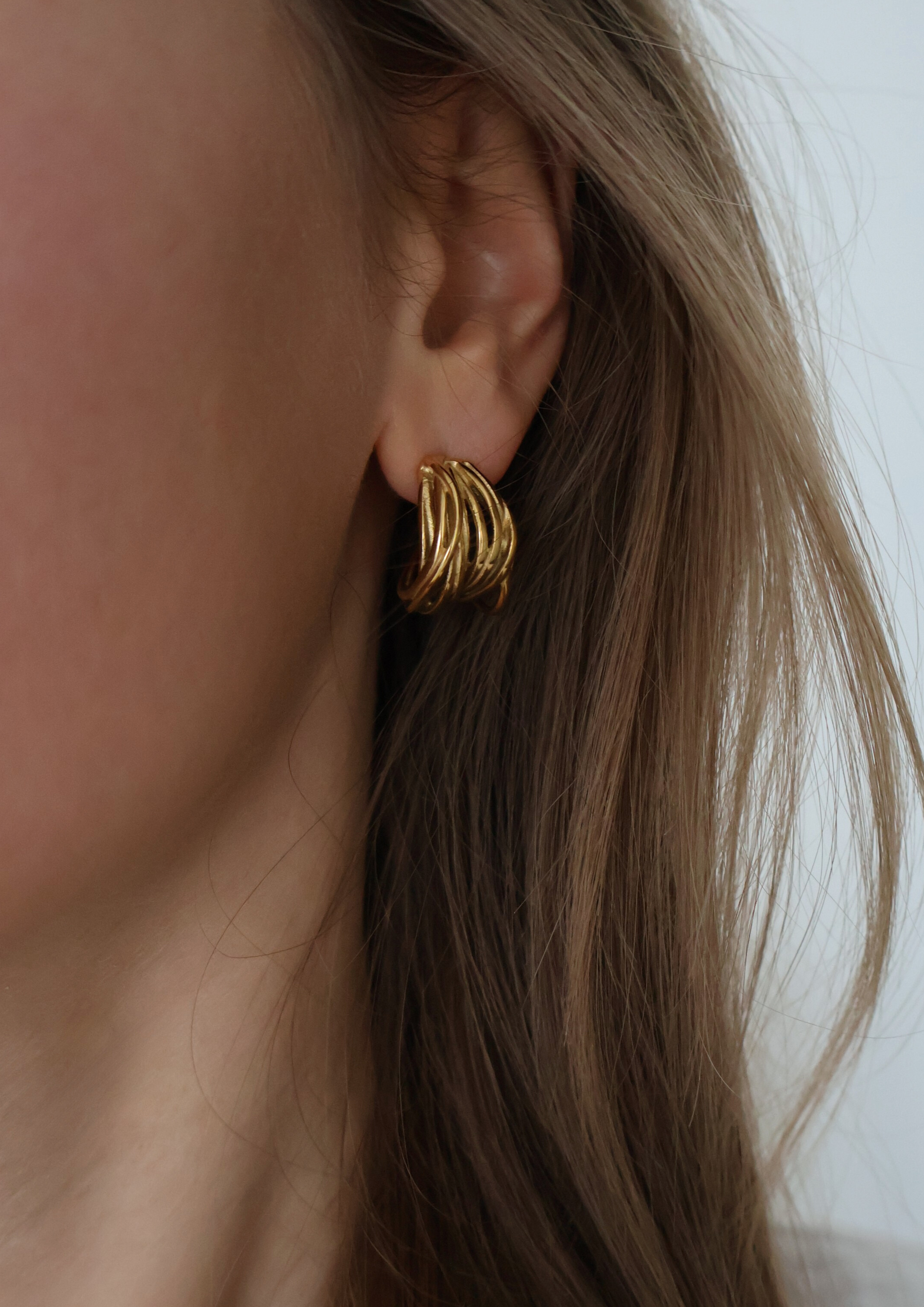 Breeze Ohrstecker I Gold