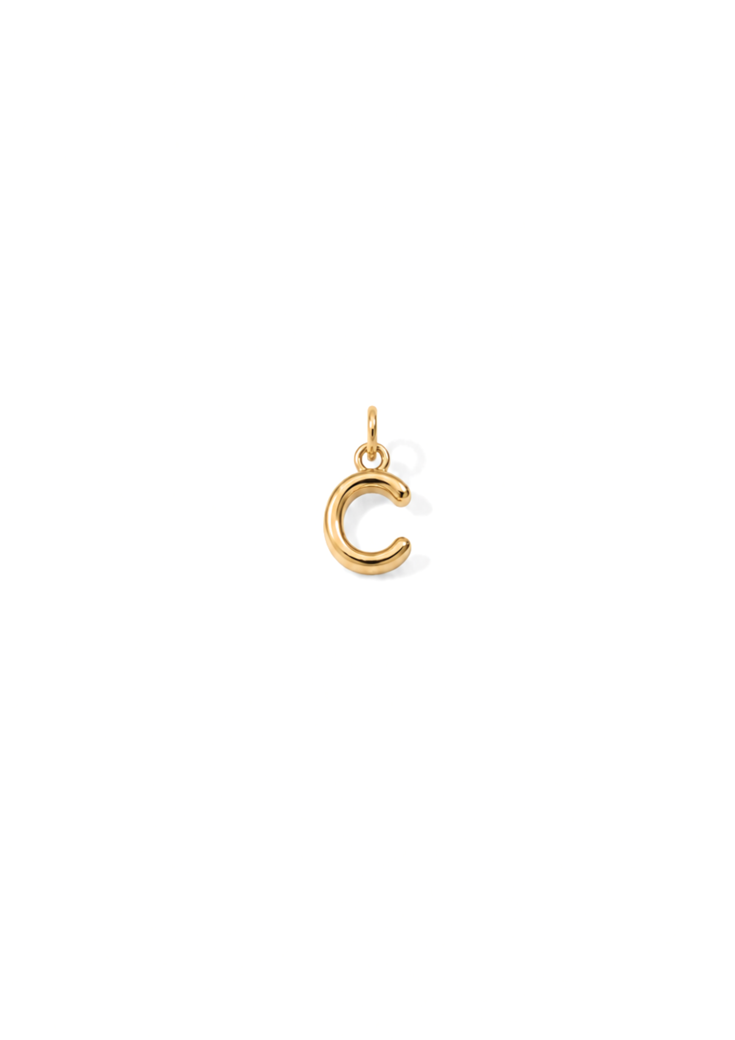 Micro Letter Charm I Gold