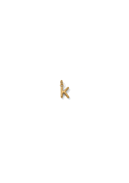 Micro Letter Charm I Gold