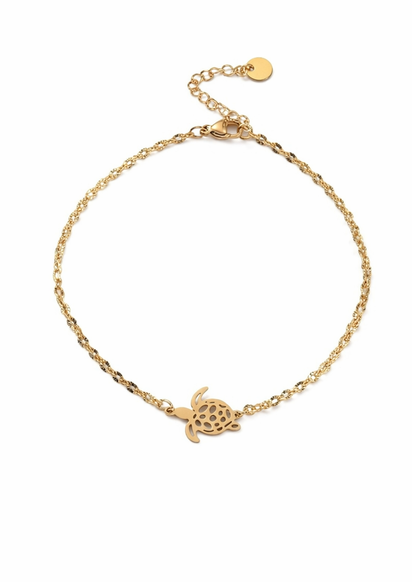 Turtle Fusskettchen I Gold