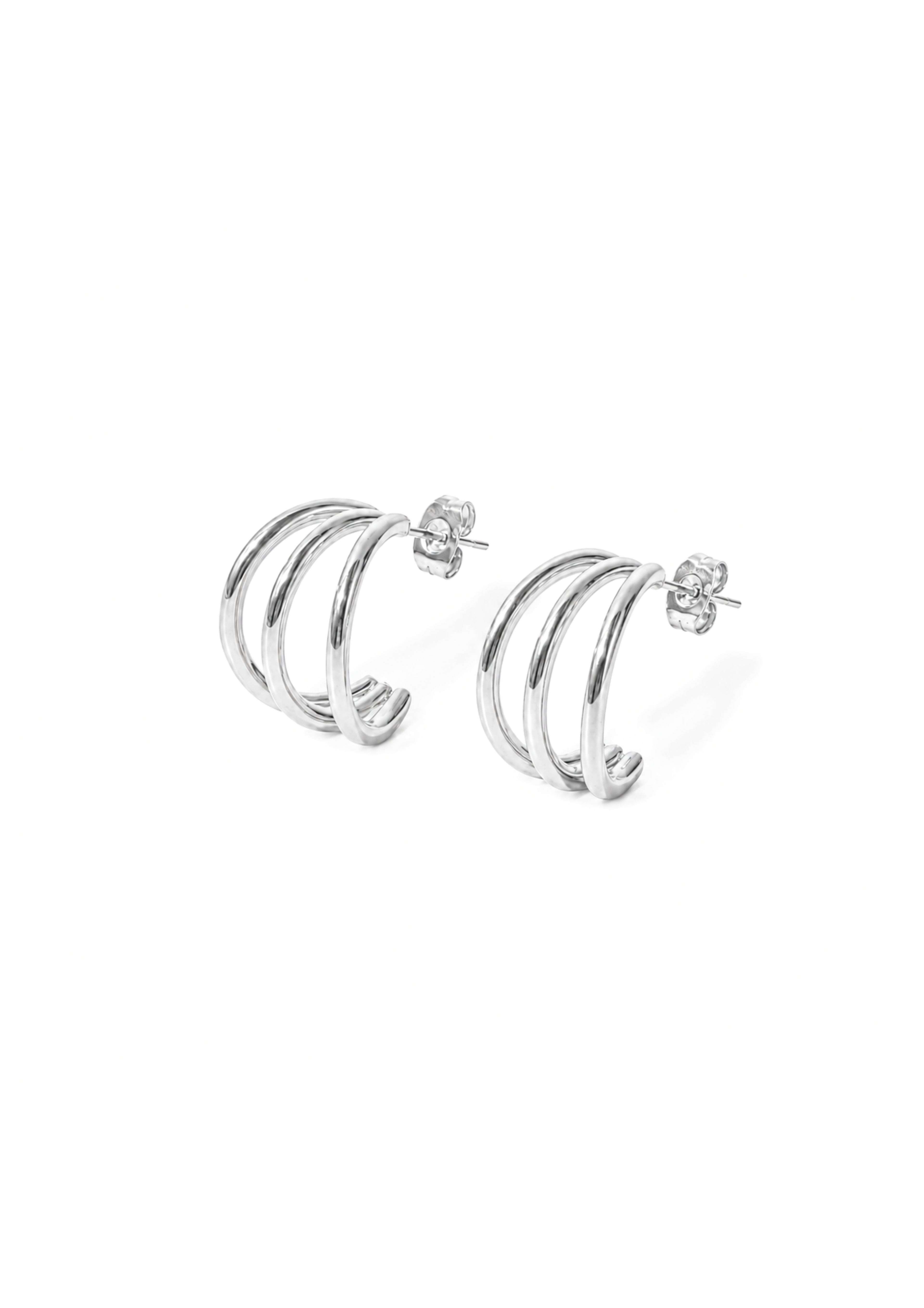 Luna Loop Ohrstecker I Silber