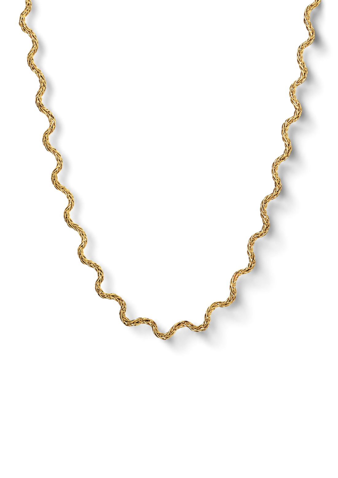 Wave Halskette I Gold