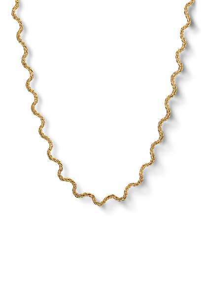 Wave Halskette I Gold
