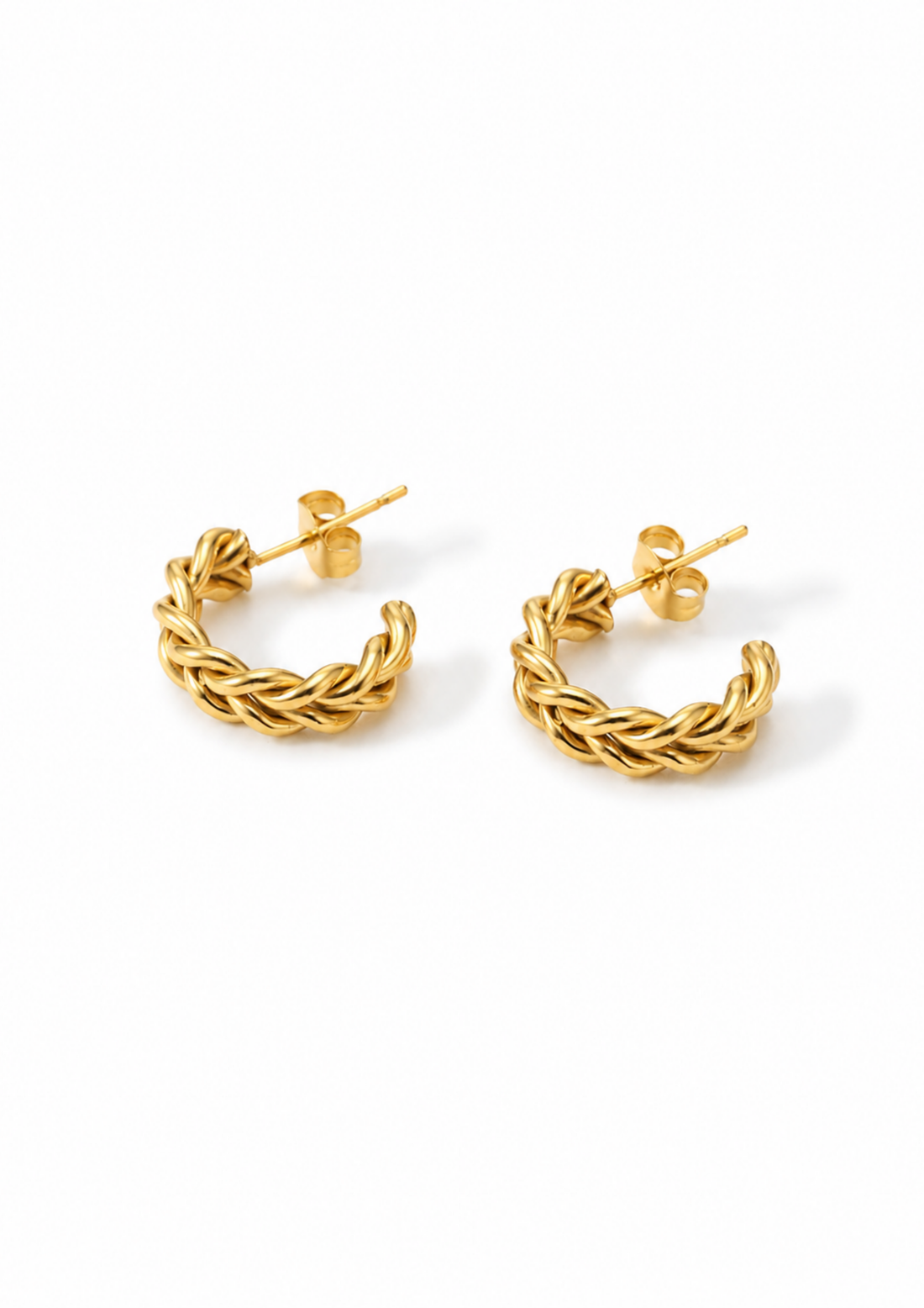 Braided Ohrstecker I Gold