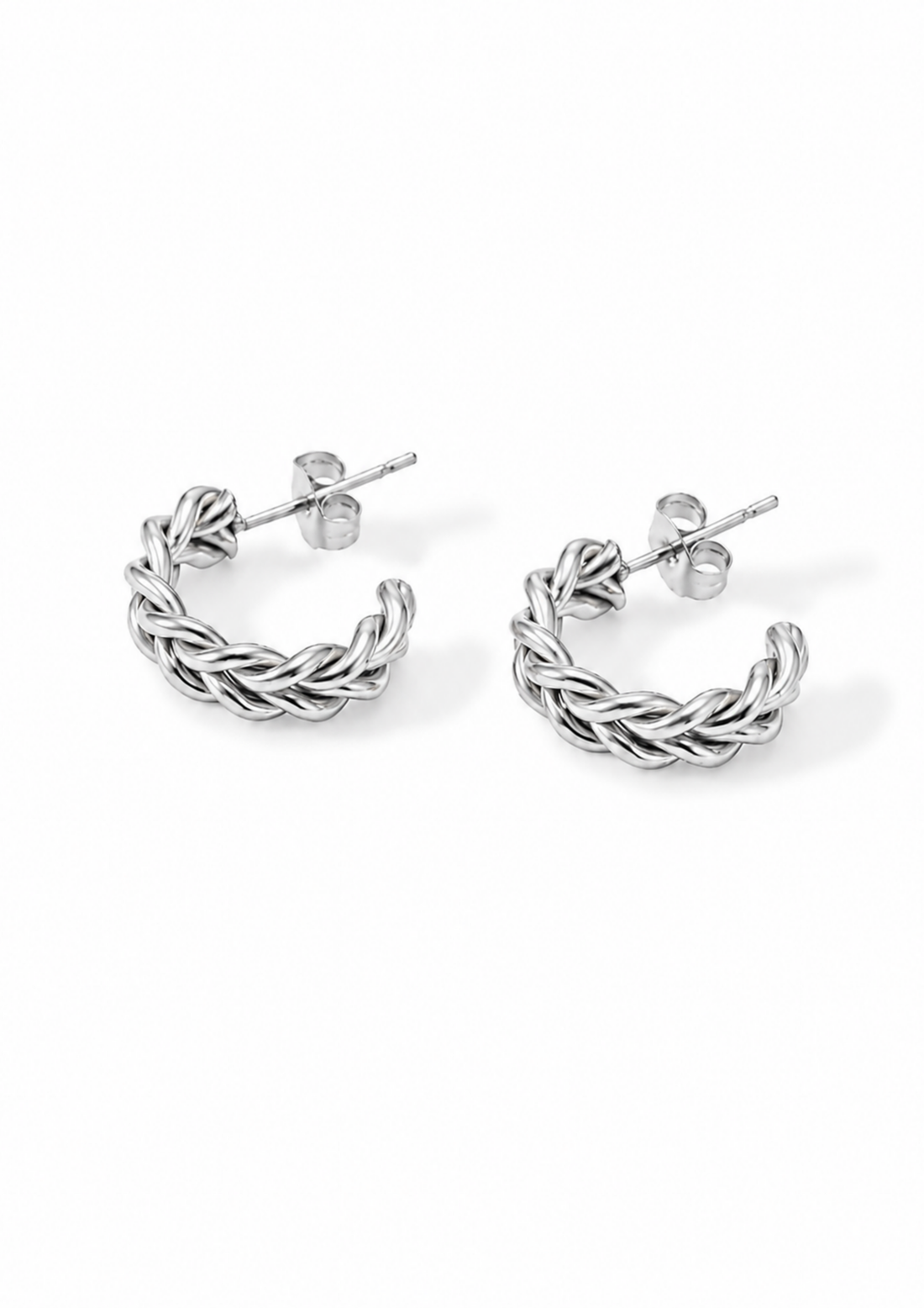 Braided Ohrstecker I Silber