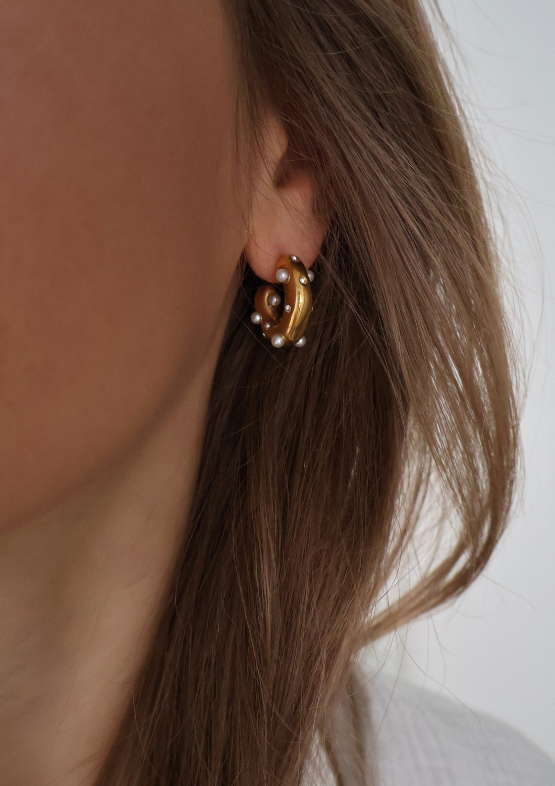 Organic Ohrstecker I Gold