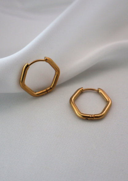 Hexa Earrings I Gold