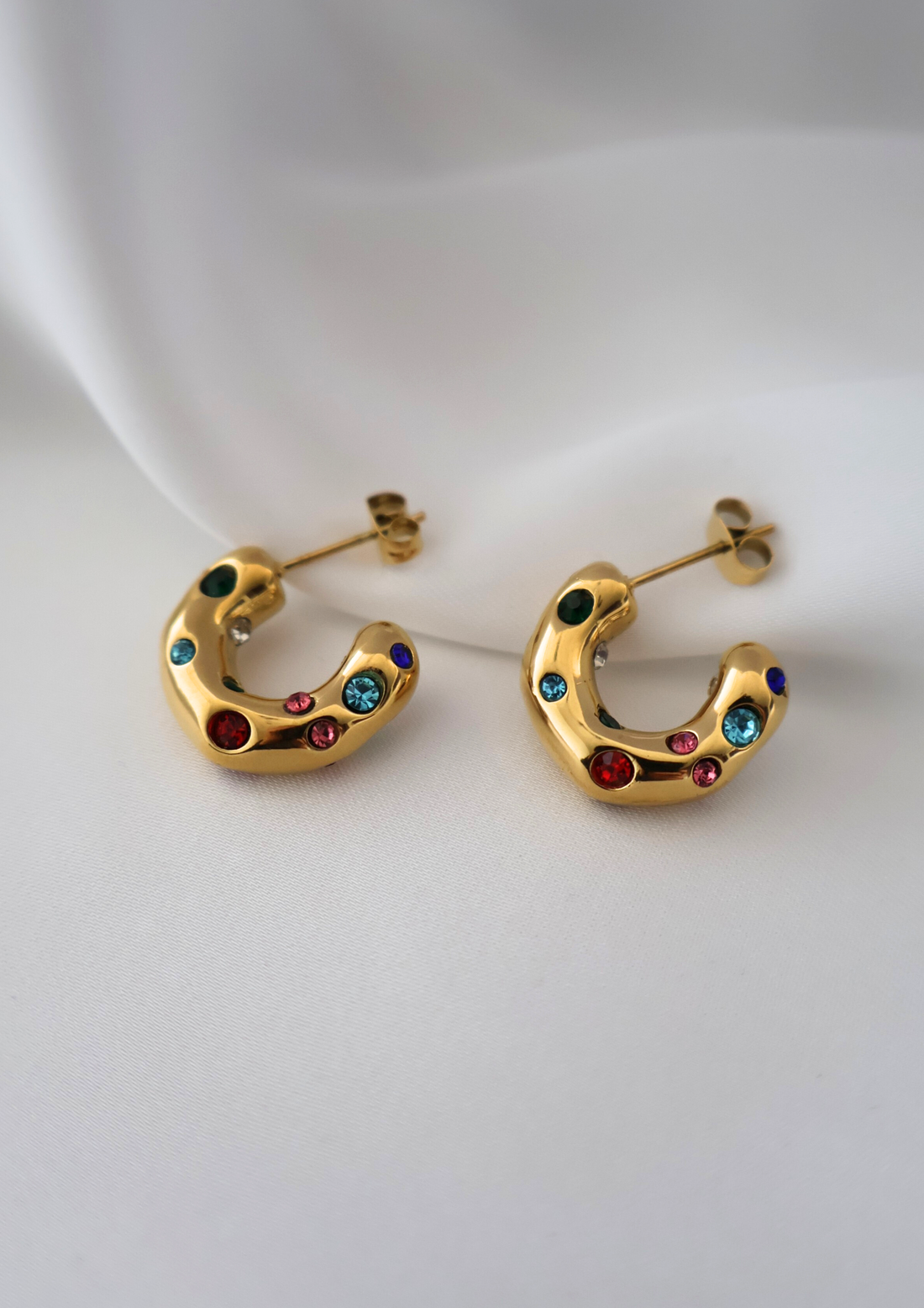 Kaleido stud earrings I Gold