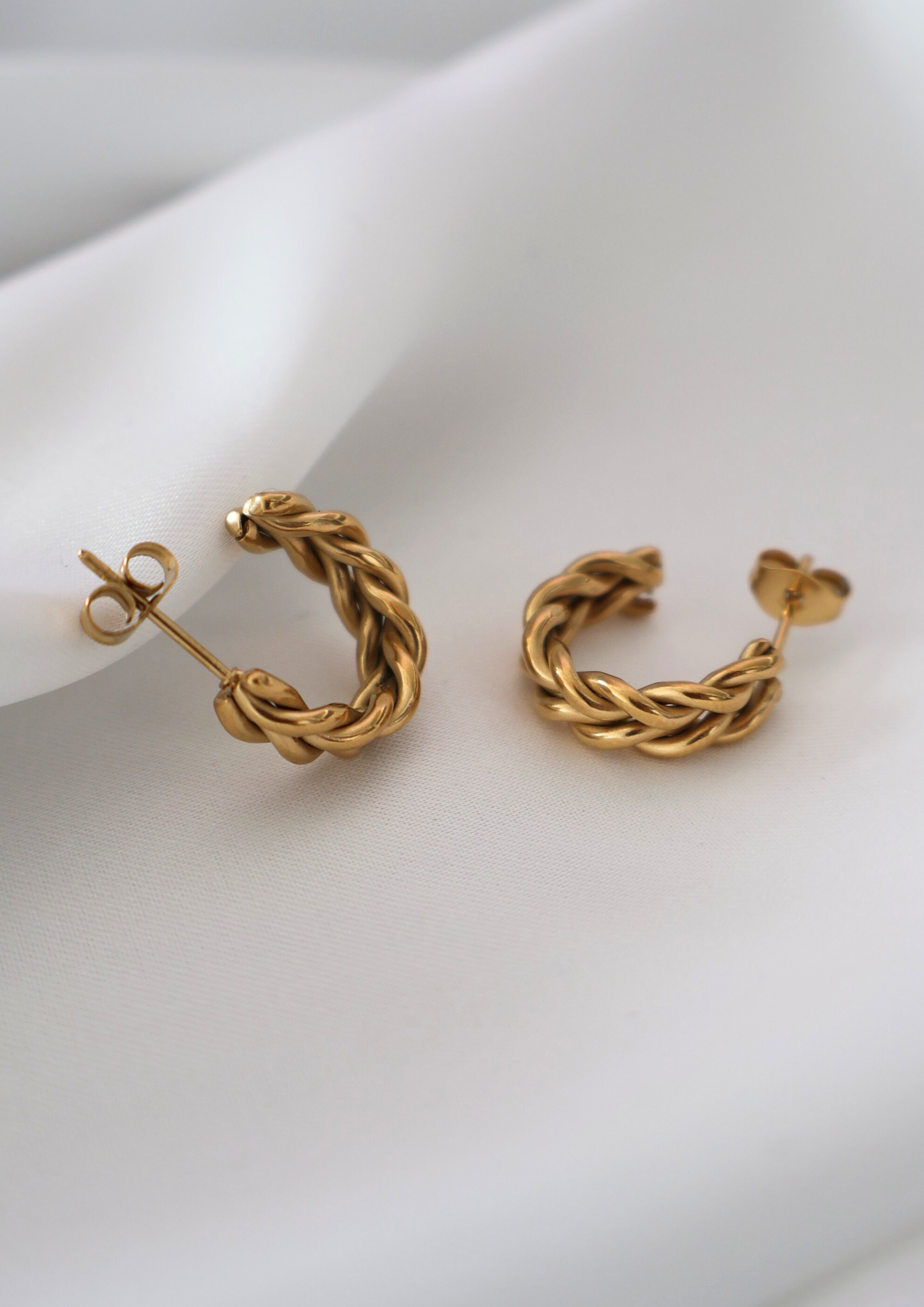 Braided Ohrstecker I Gold