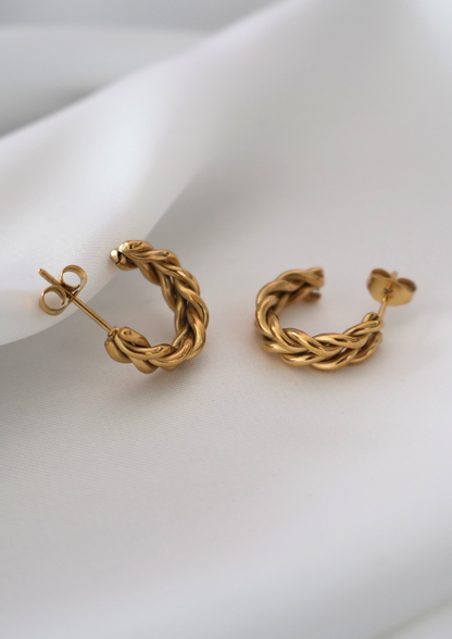 Braided Ohrstecker I Gold