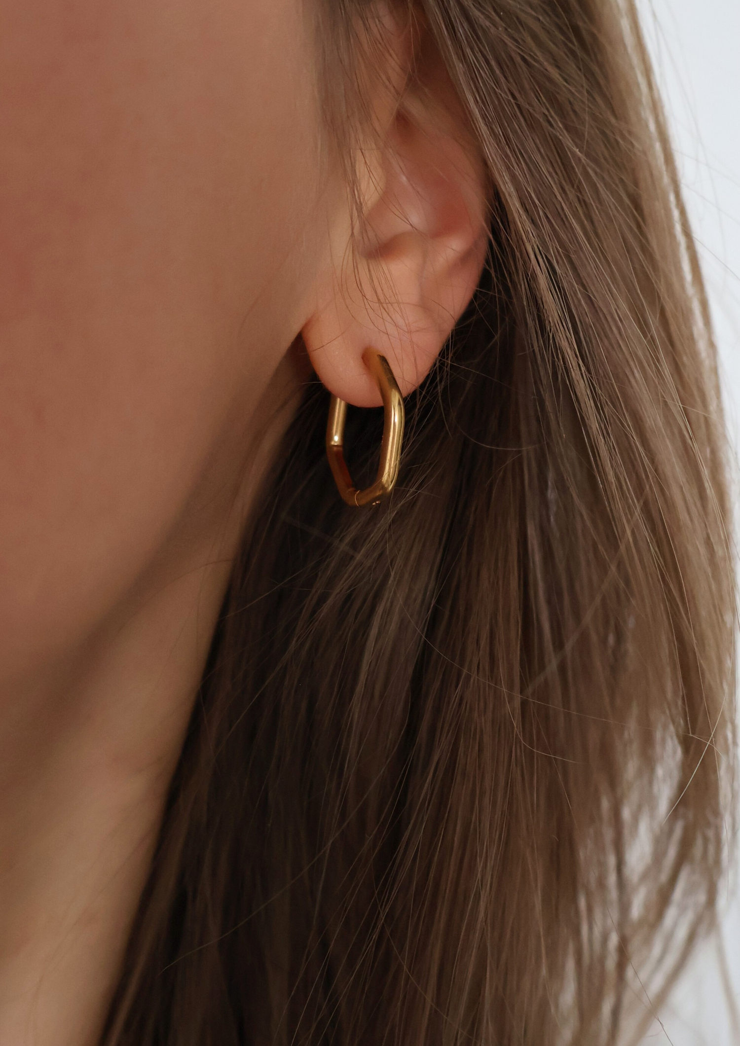 Hexa Earrings I Gold