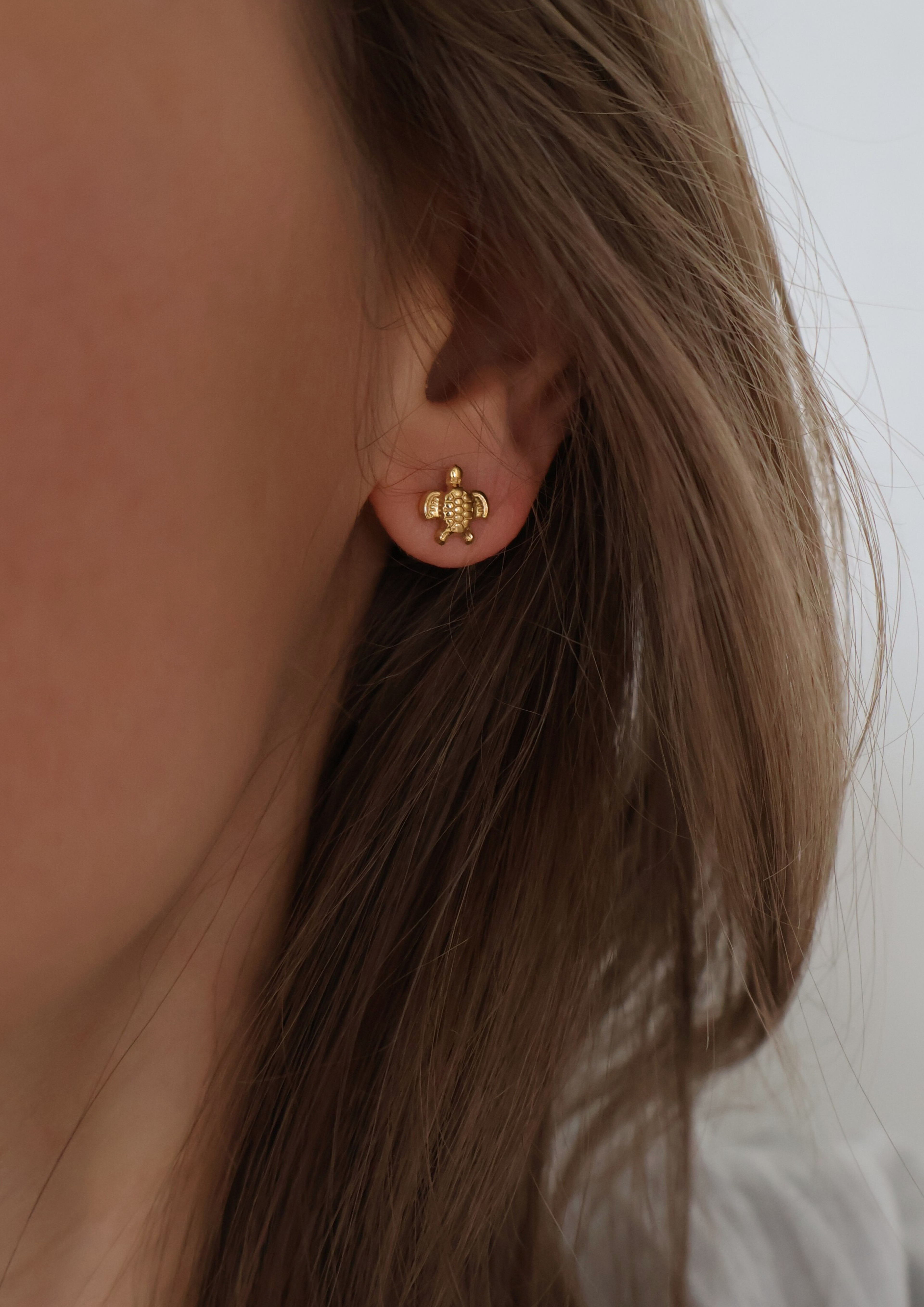 Turtle Ohrstecker I Gold
