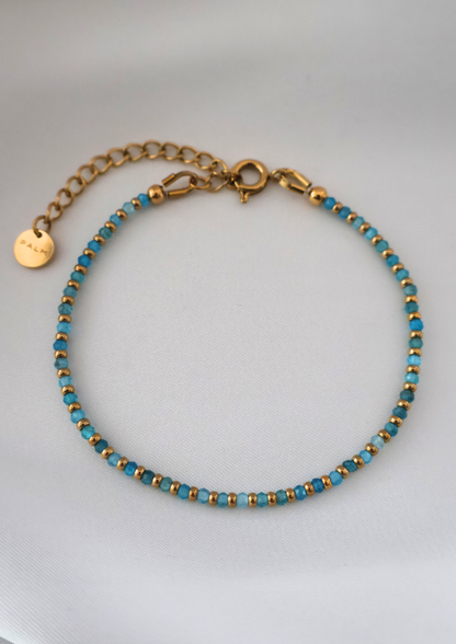 Aqua mini Armband I Gold