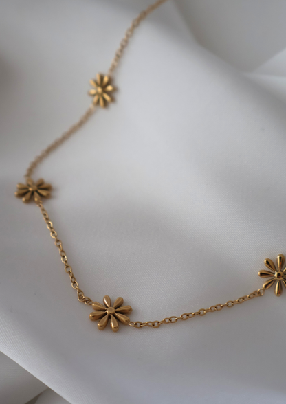 Blossom Halskette I Gold