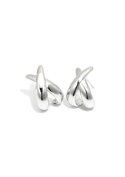 Cross Ohrstecker I Silber