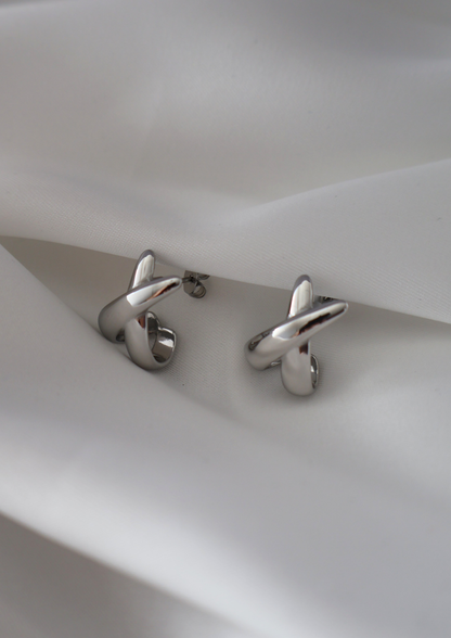 Cross Ohrstecker I Silber