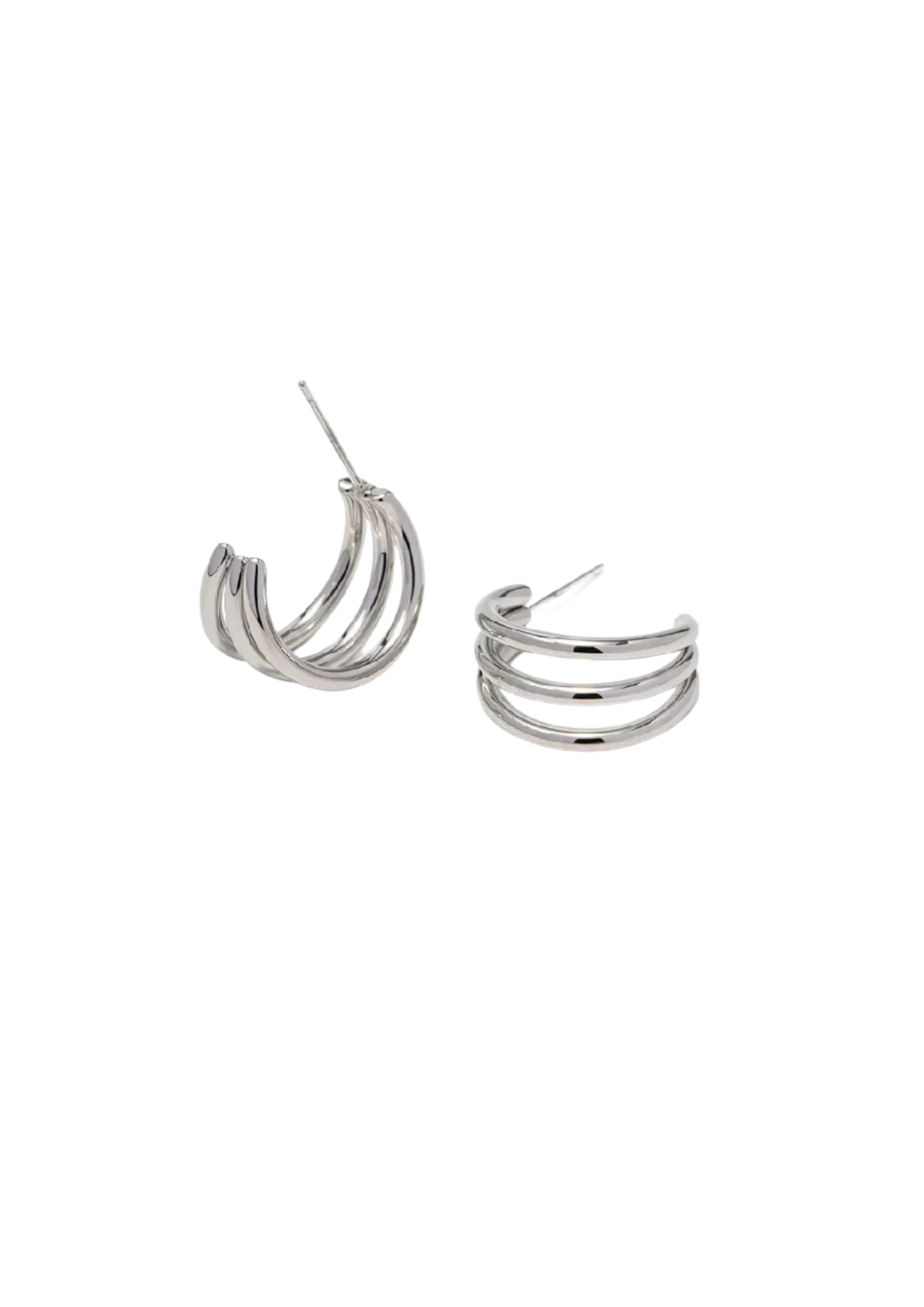 Luna Loop Ohrstecker I Silber