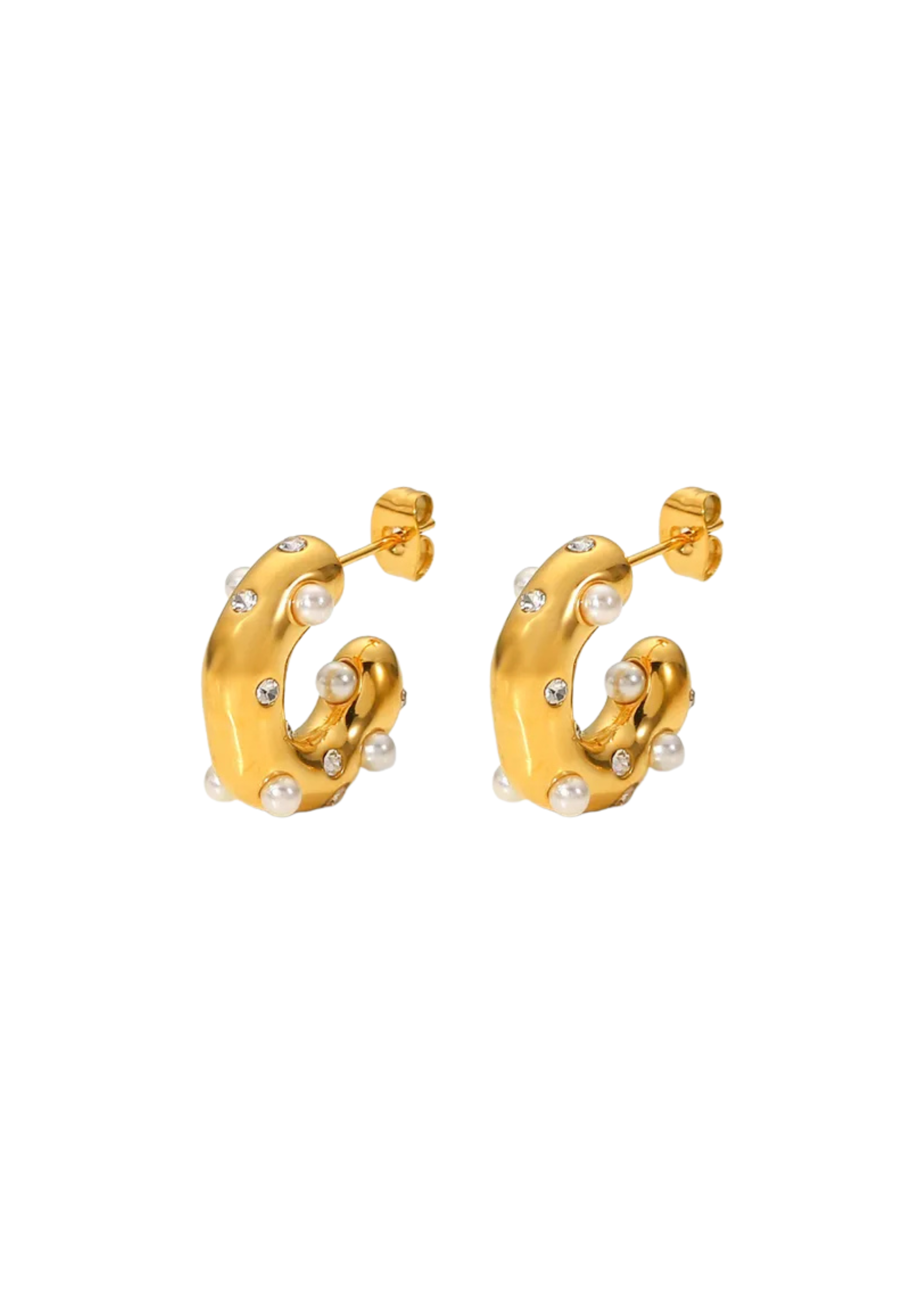 Organic Ohrstecker I Gold