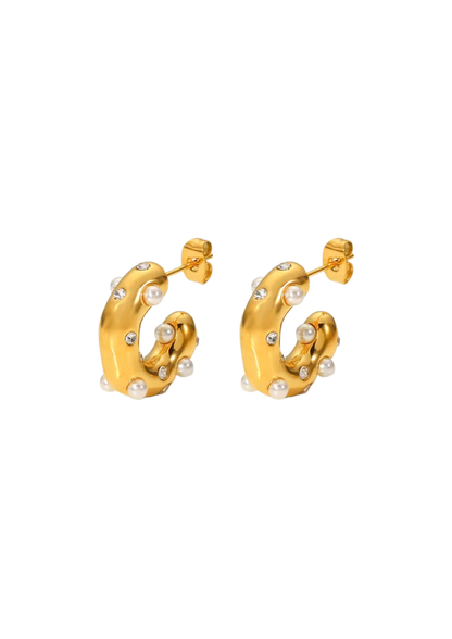 Organic Ohrstecker I Gold
