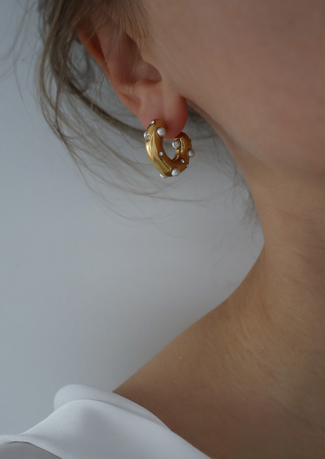 Organic Ohrstecker I Gold