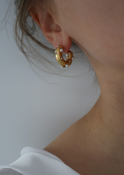 Organic Ohrstecker I Gold