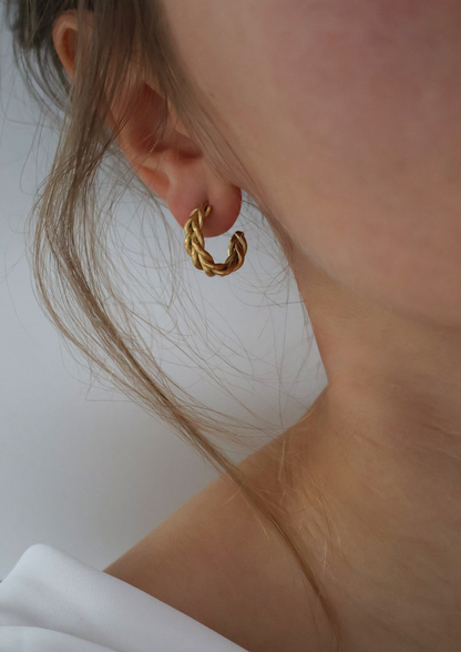 Braided Ohrstecker I Gold
