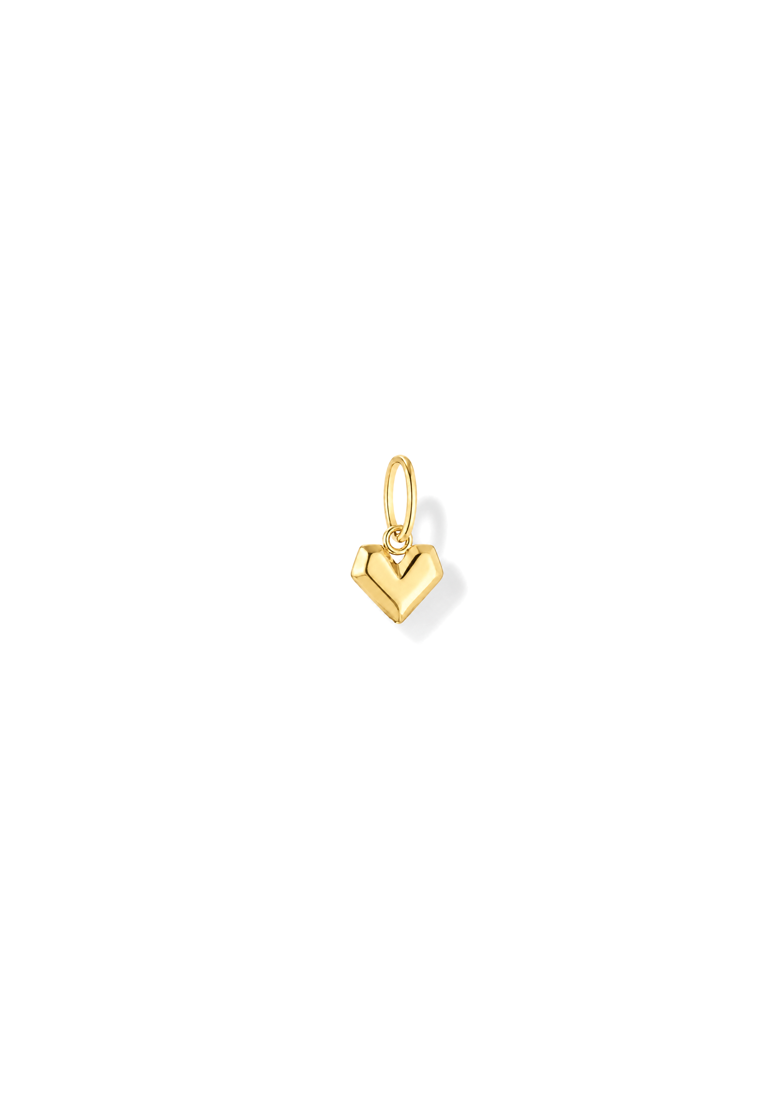 Facet Heart Charm I Gold