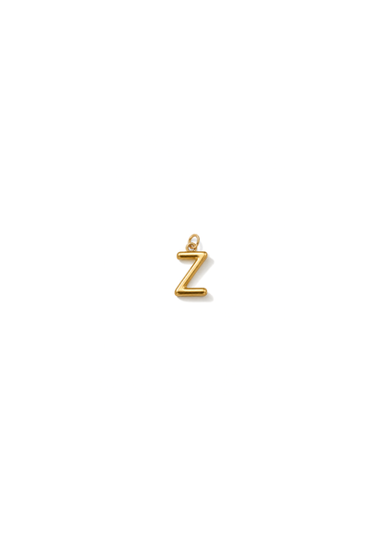 Micro Letter Charm I Gold