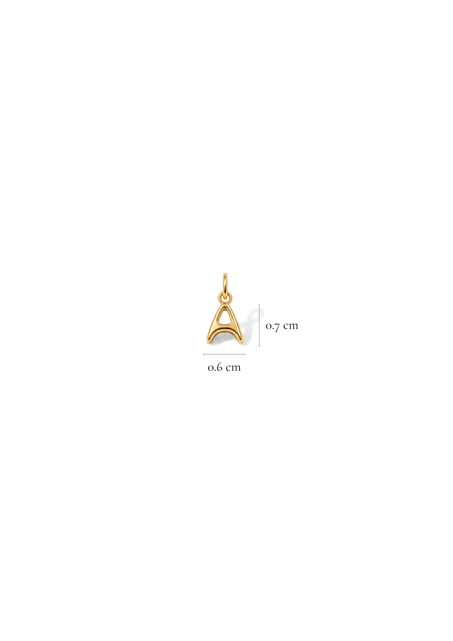 Micro Letter Charm I Gold