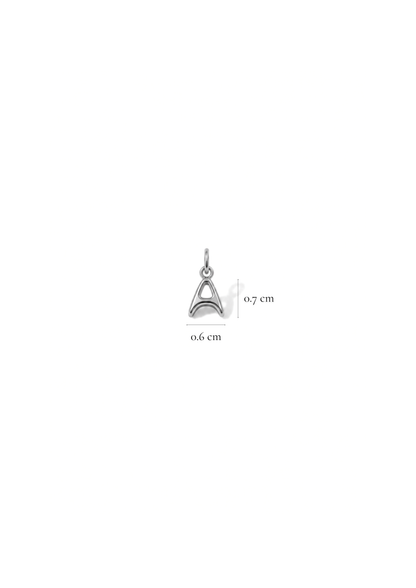 Micro Letter Charm I Silber