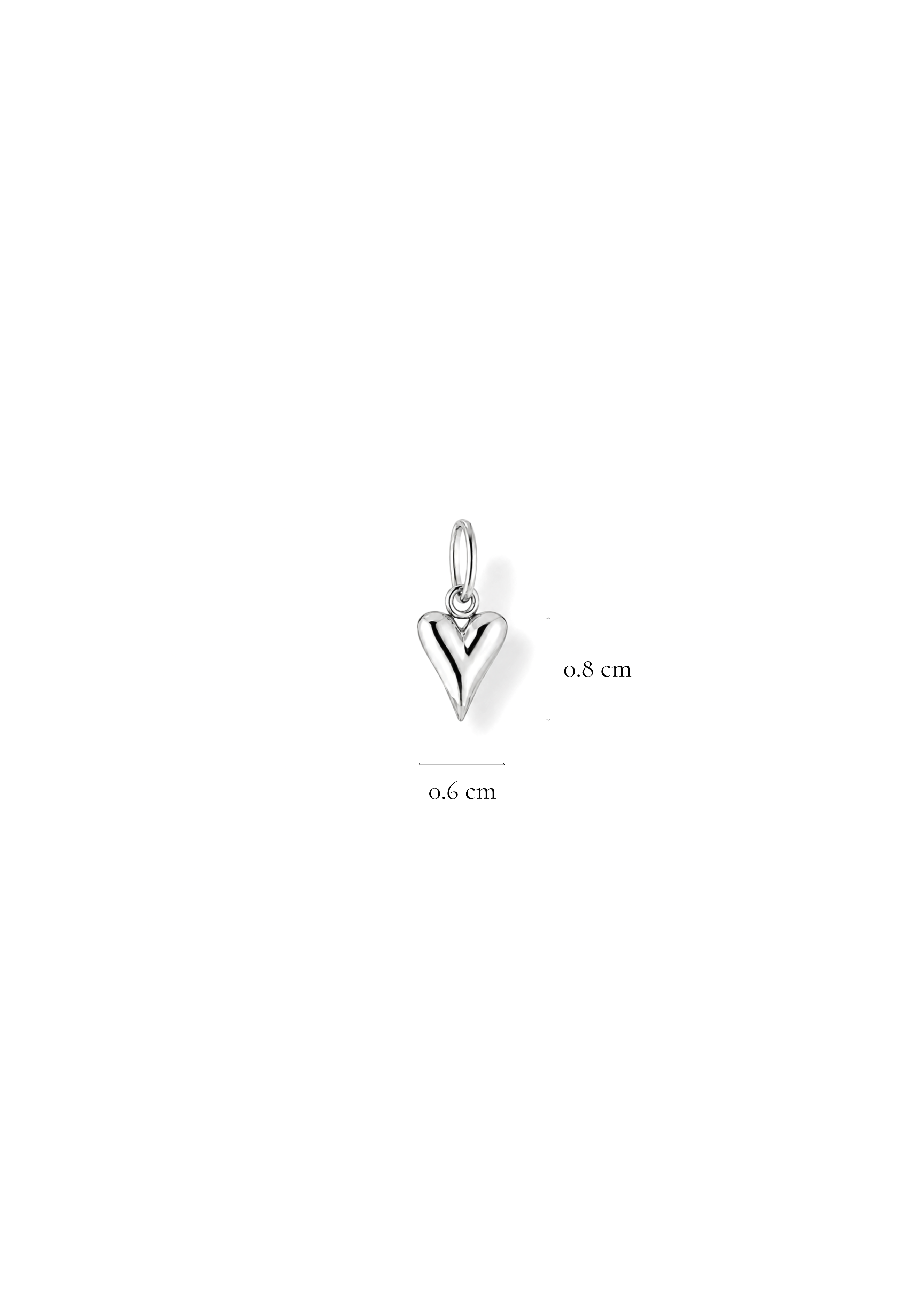 Forever Heart Charm I Silber