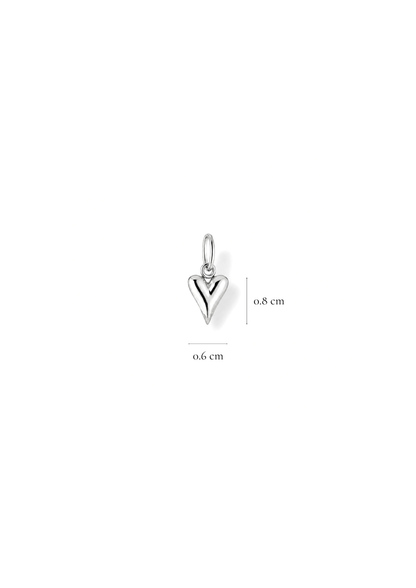 Forever Heart Charm I Silber