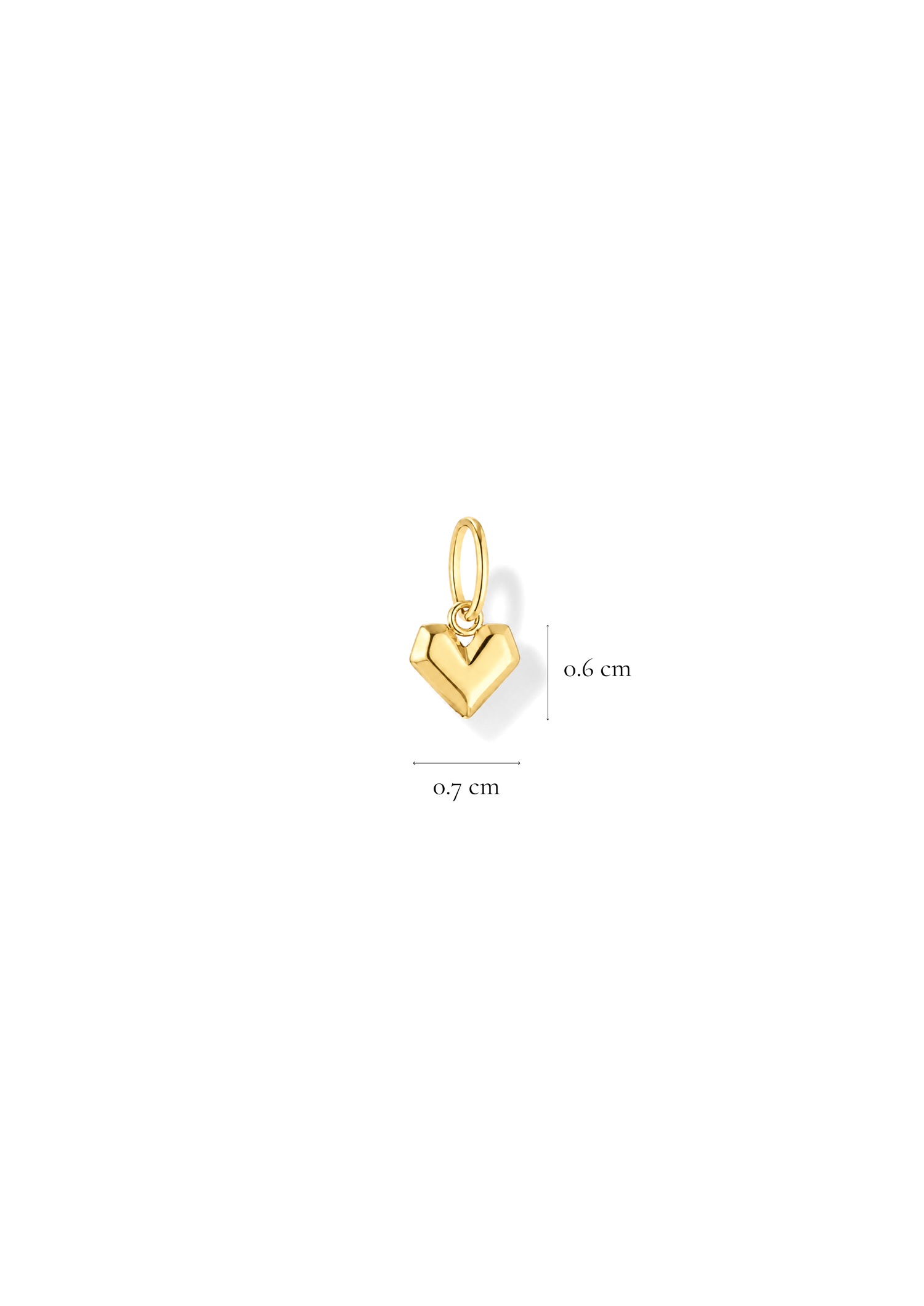 Facet Heart Charm I Gold