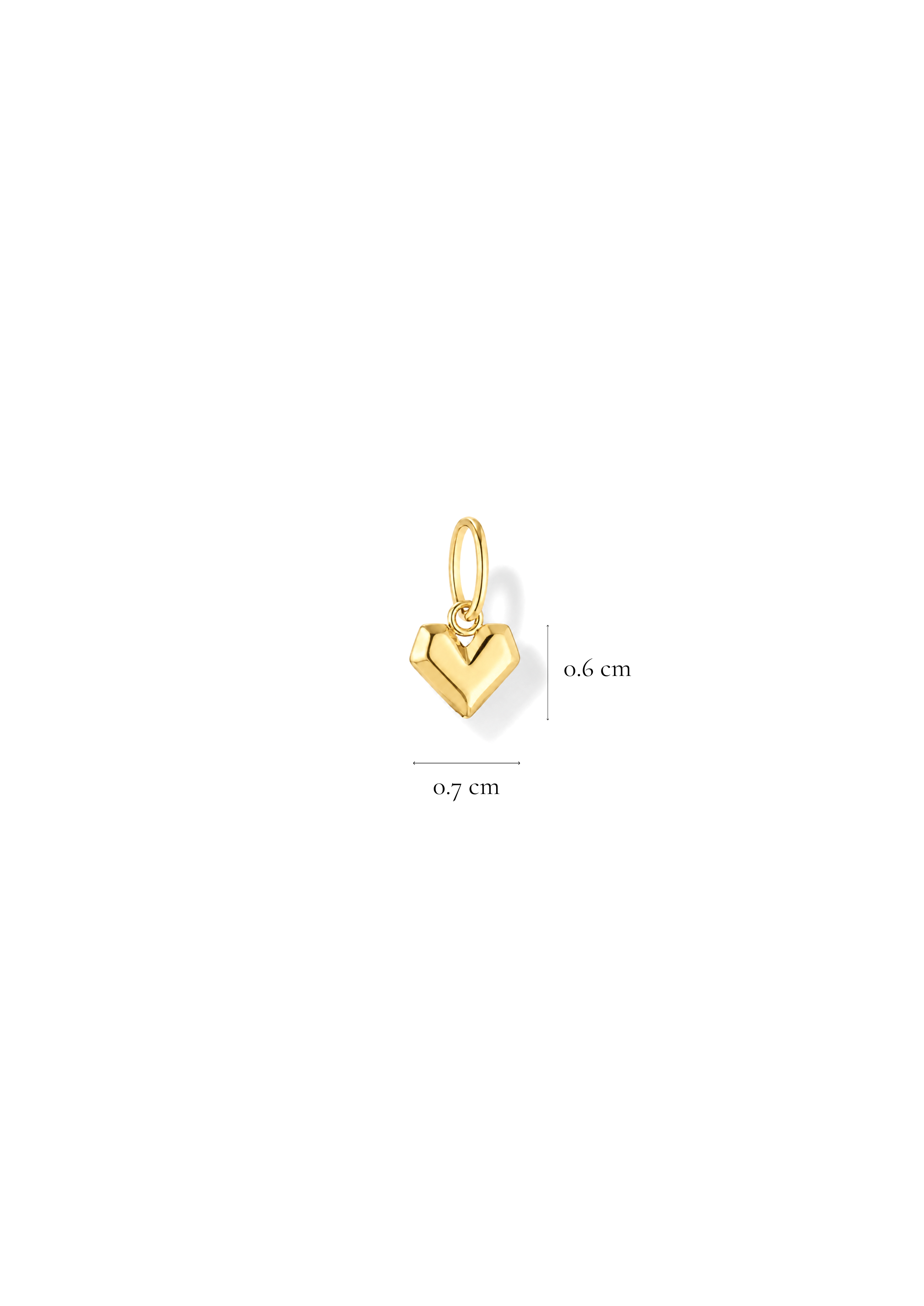 Facet Heart Charm I Gold
