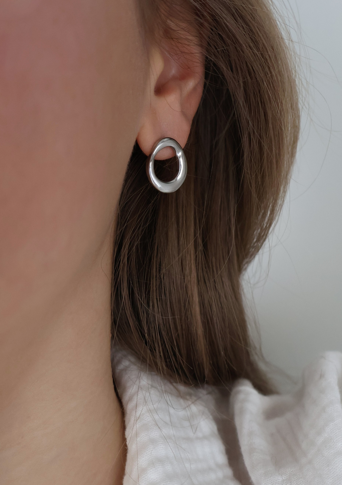 Ovalea Ohrstecker I Silber
