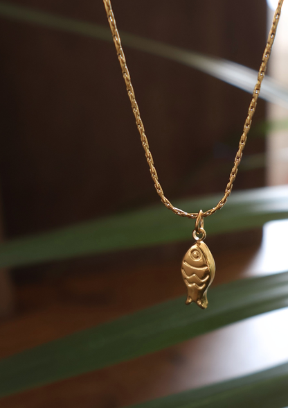 Fish Halskette I Gold
