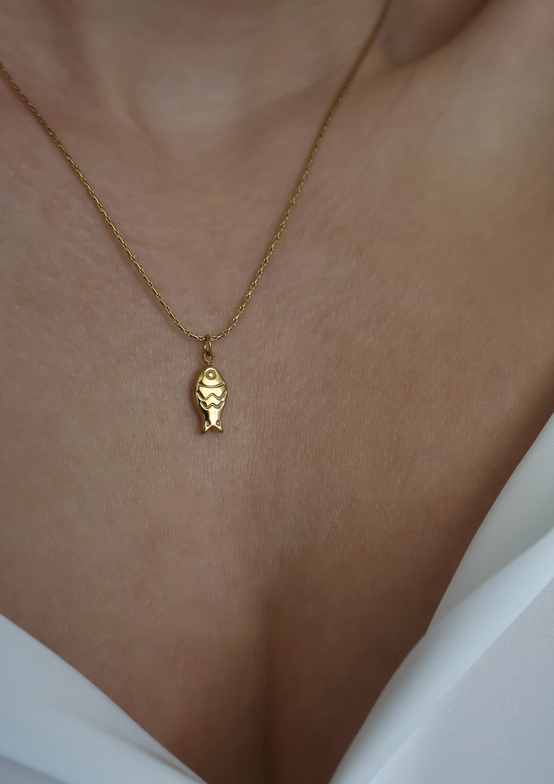 Fish Halskette I Gold