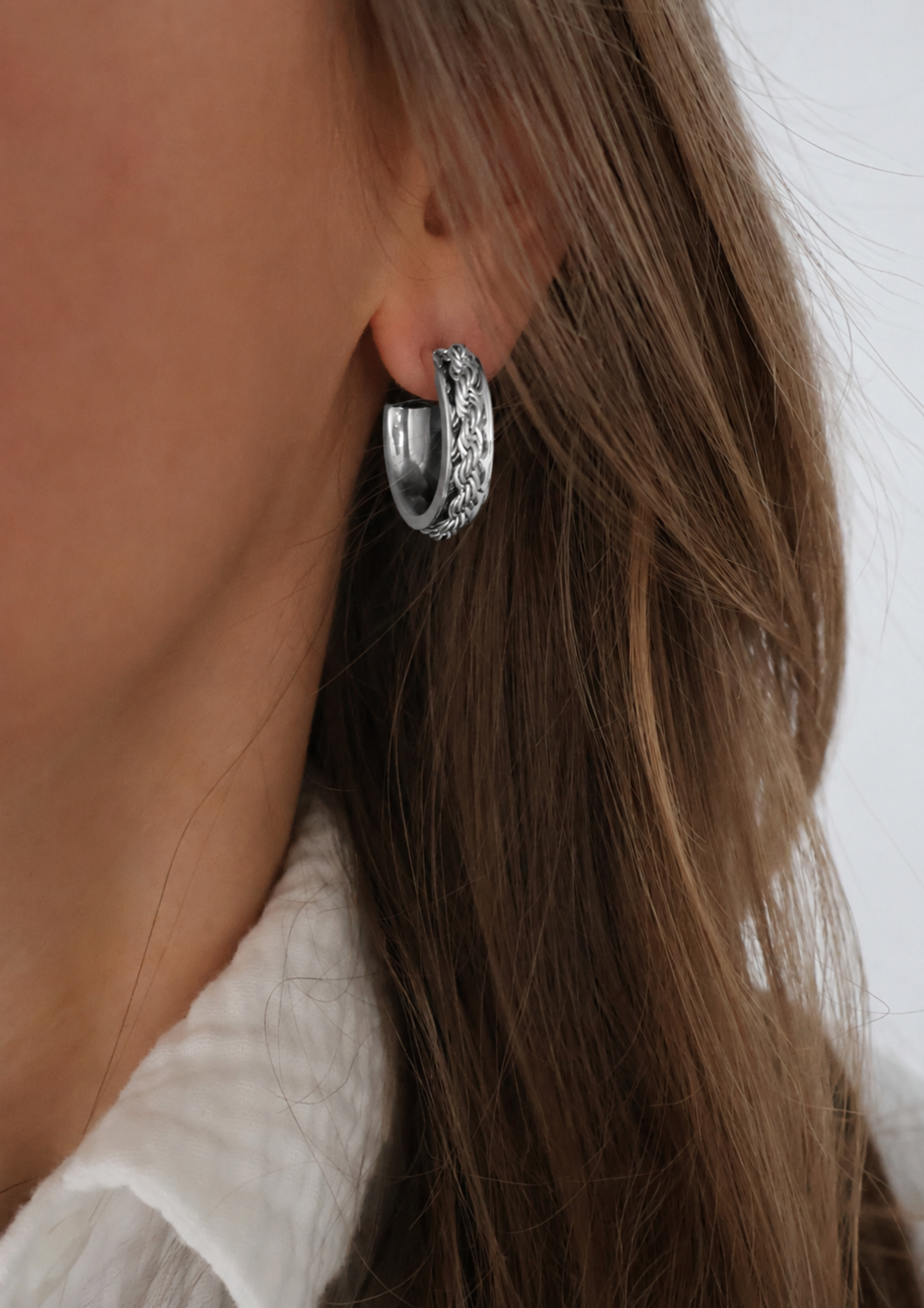 Weave Ohrstecker I Silber
