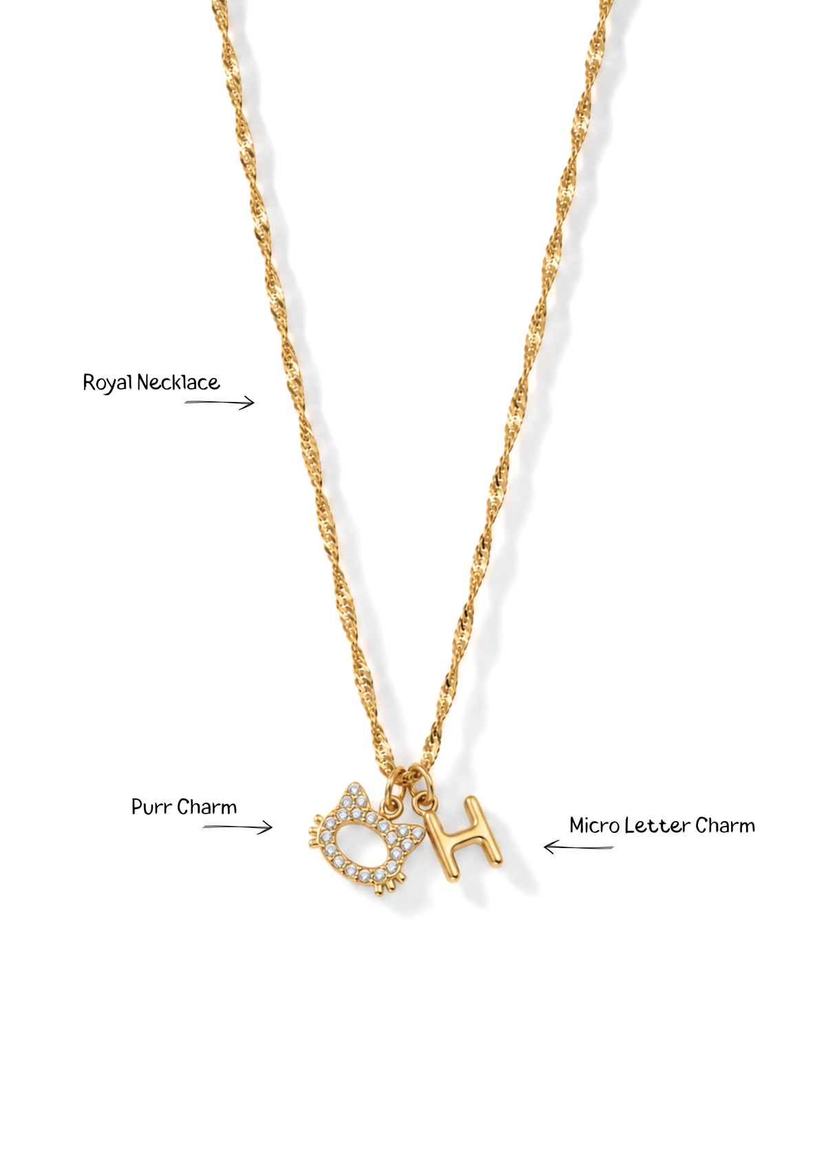 Purr Charm I Gold