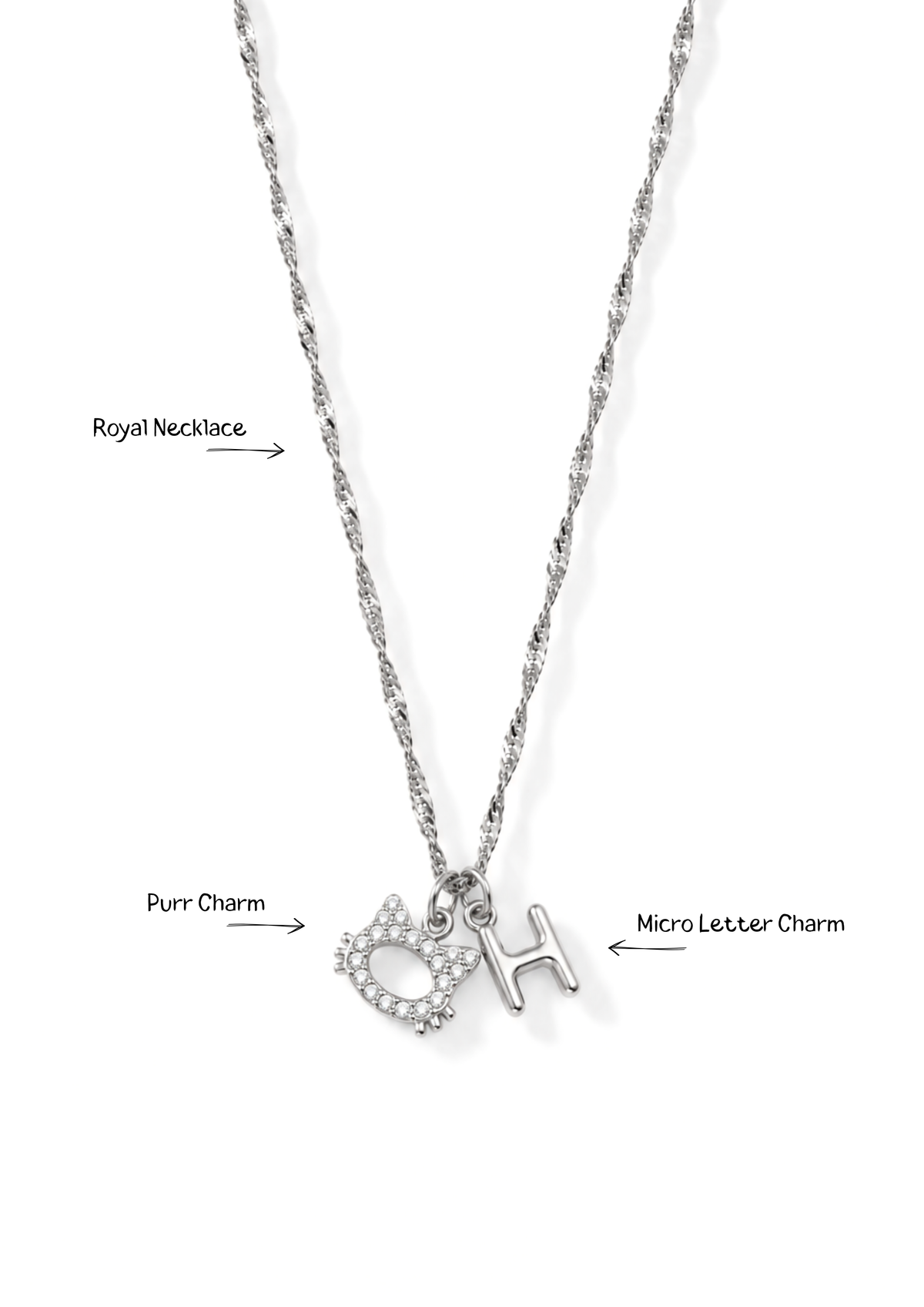 Purr Charm I Silber